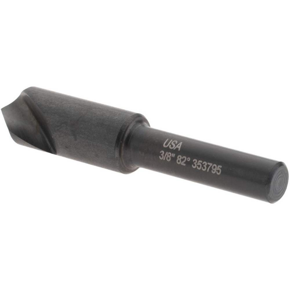 Melin Tool Countersink: 3/8" Head Dia, 82.00 deg Included Angle, 1 Flute, High-Speed Steel, Right Hand Cut - 18016