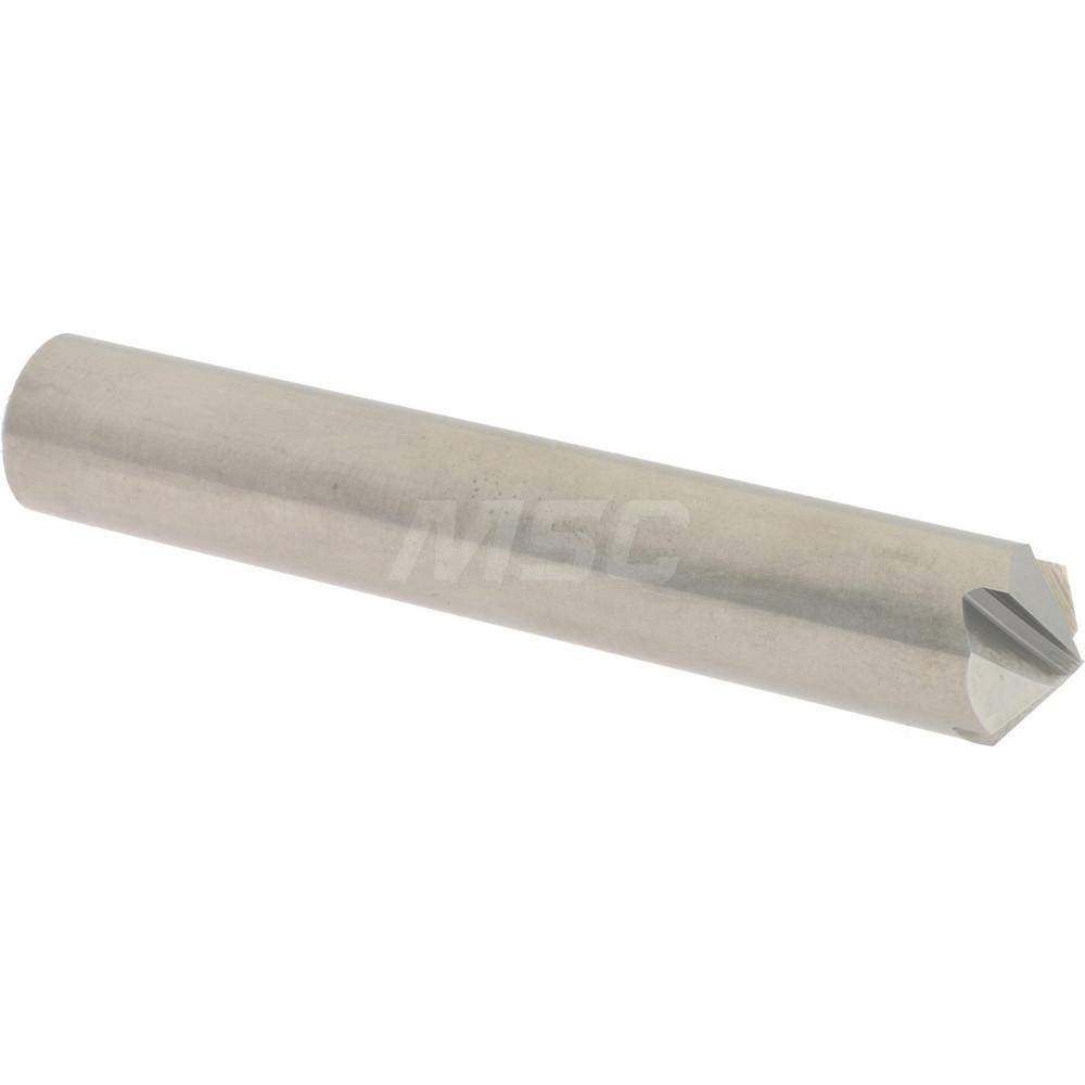 Harvey Tool Chamfer Mill: 3/16" Dia, 3/16" Shank Dia, 60 deg, 2 Flute, Solid Carbide, Single End - 72430