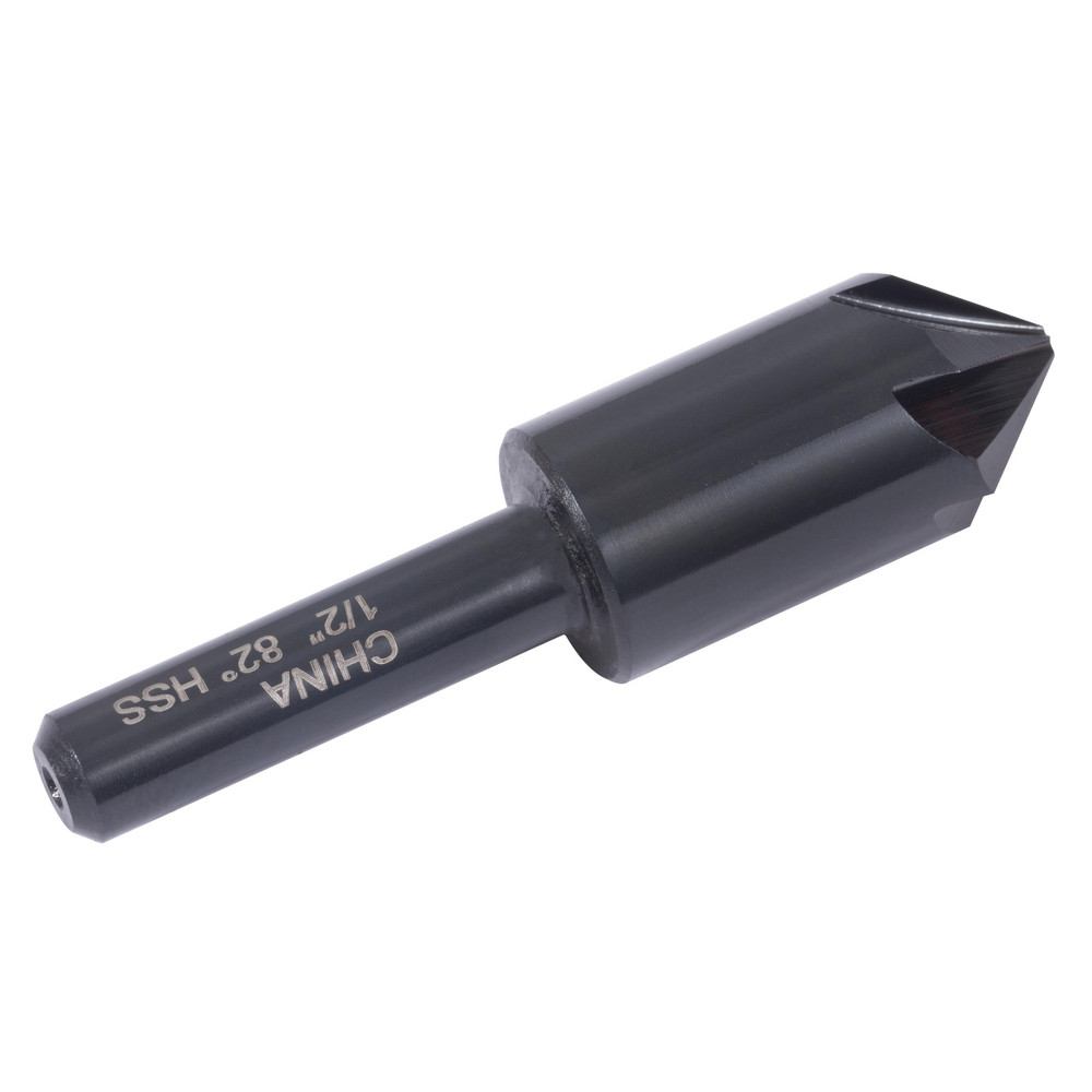 Value Collection Countersink: 1/2" Head Dia, 60.00 deg Included Angle, 6 Flute, High-Speed Steel, Right Hand Cut - SC2060032