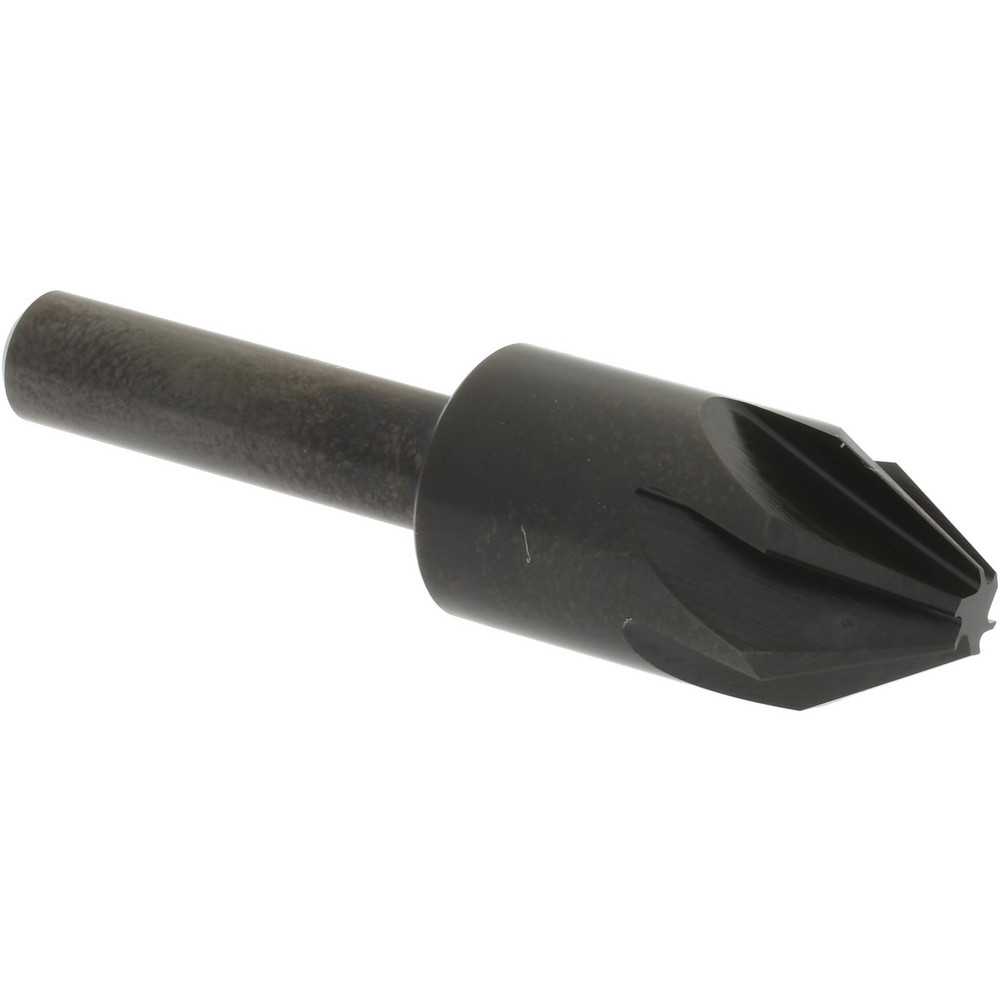Value Collection Countersink: 1/2" Head Dia, 60.00 deg Included Angle, 6 Flute, High-Speed Steel, Right Hand Cut - SC2060032