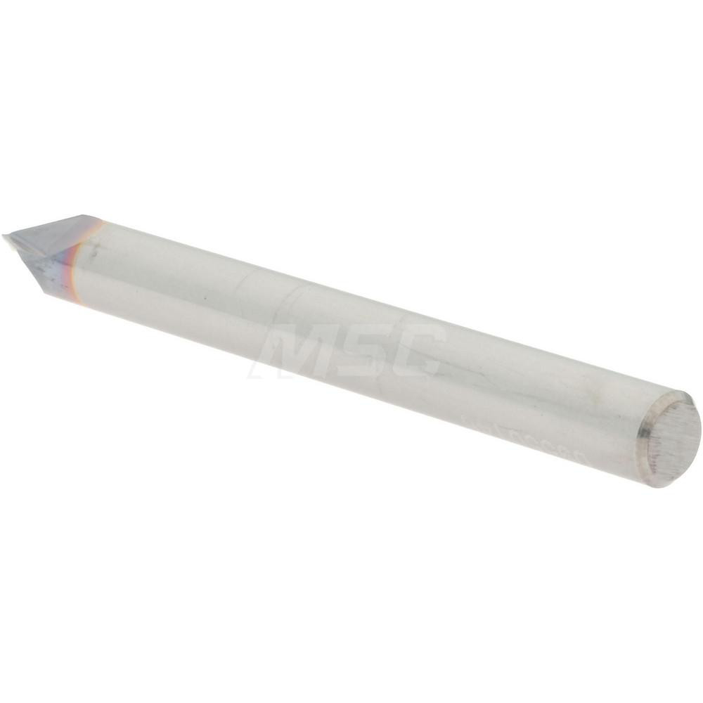 Accupro Chamfer Mill: 1/4" Dia, 1/4" Shank Dia, 60 deg, 2 Flute, Solid Carbide, Single End - 2500079