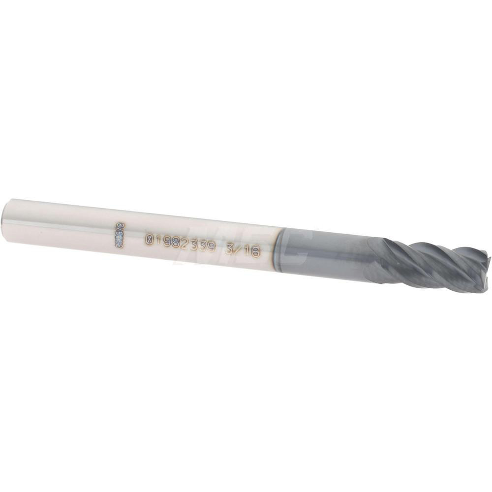 Accupro Chamfer Mill: 1/4" Dia, 1/4" Shank Dia, 60 deg, 2 Flute, Solid Carbide, Single End - 2500079