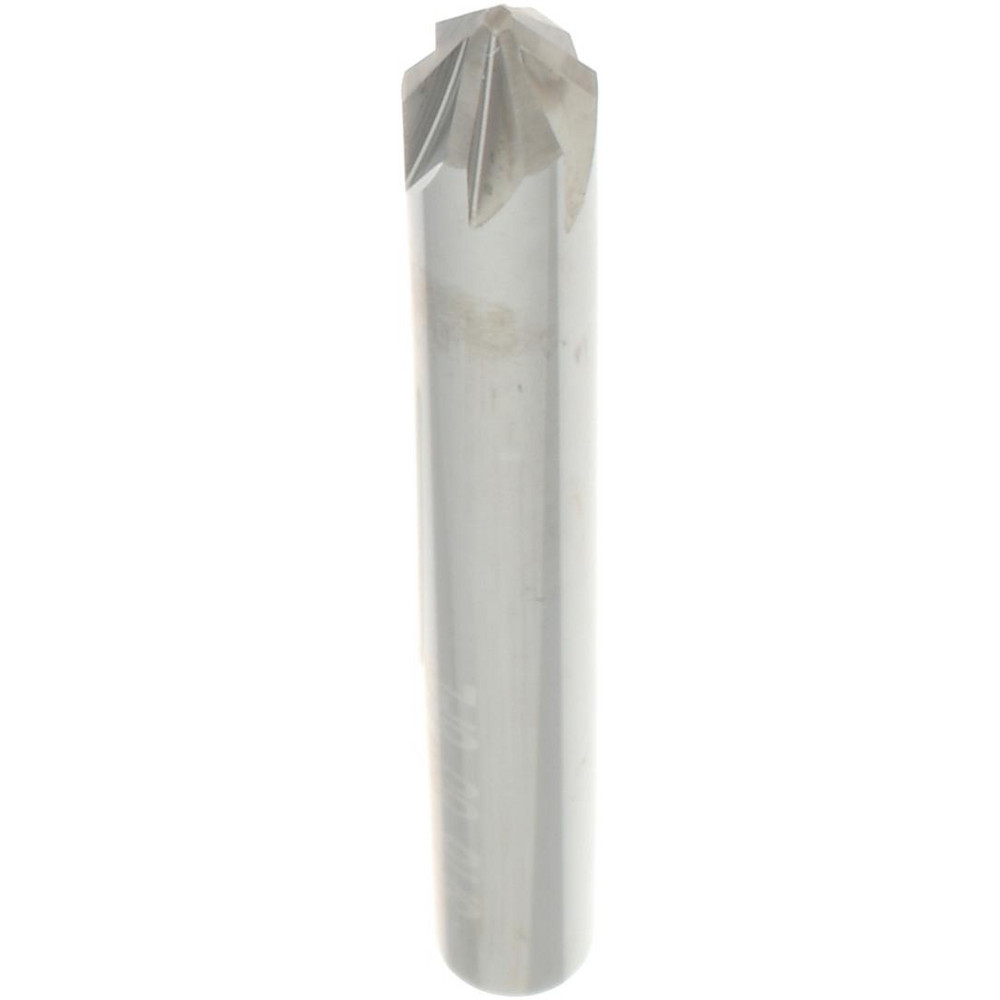 Hertel Countersink: 3/16" Head Dia, 60.00 deg Included Angle, 6 Flute, Solid Carbide, Right Hand Cut - 336-002050