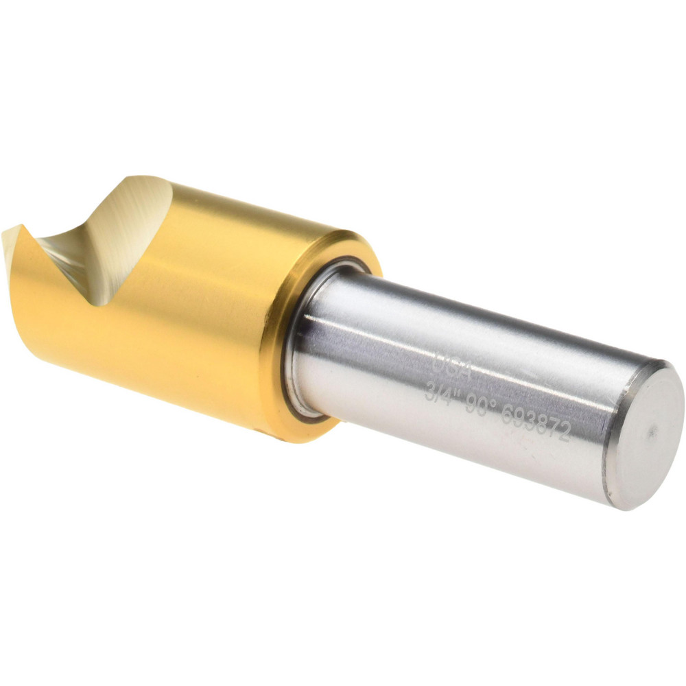 Melin Tool Countersink: 3/4" Head Dia, 90.00 deg Included Angle, 1 Flute, Cobalt Steel, Right Hand Cut - 18168