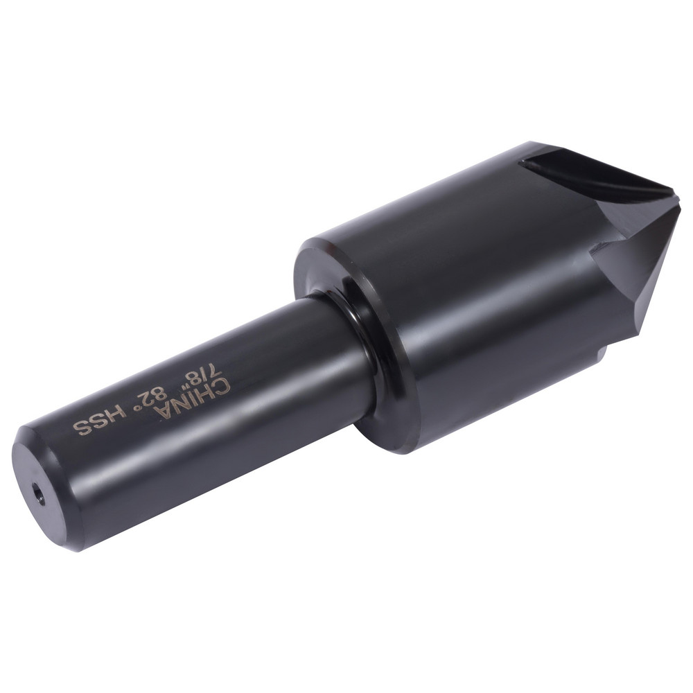 Hertel Countersink: 7/8" Head Dia, 82.00 deg Included Angle, 6 Flute, High-Speed Steel, Right Hand Cut - GX89331193