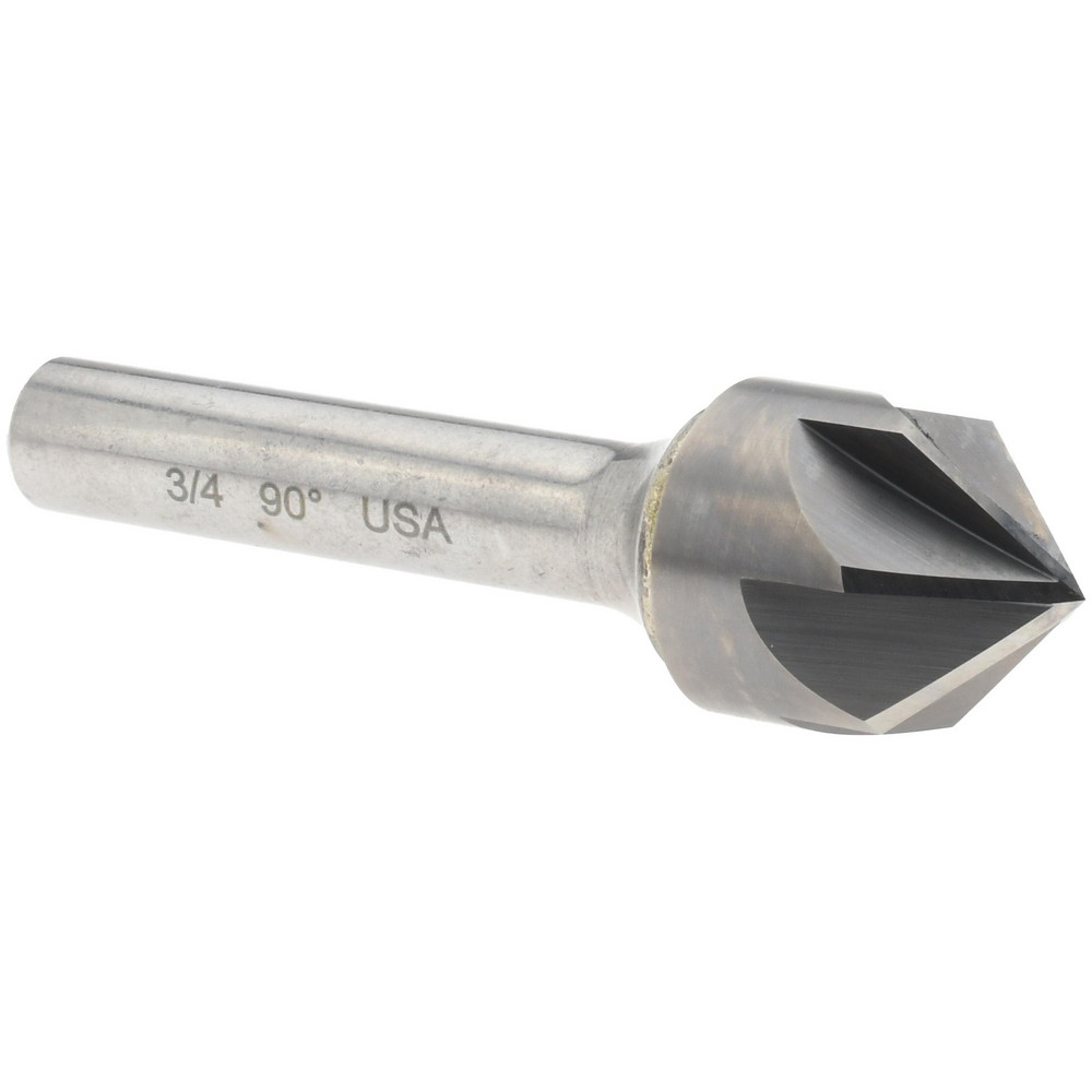 Titan USA Countersink: 3/4" Head Dia, 90.00 deg Included Angle, 6 Flute, Solid Carbide, Right Hand Cut - CS36848
