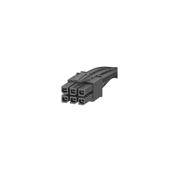 Molex Dc Power Cords Mega-Fit Cable Assy 6Ckt Dr 1Mm Blk - 451360610
