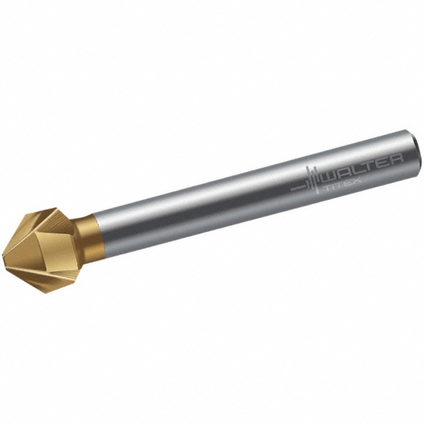 Walter-Titex Countersink: 12.4000 mm Head Dia, 90.00 deg Included Angle, 3 Flute, High-Speed Steel, Right Hand Cut - 5071418