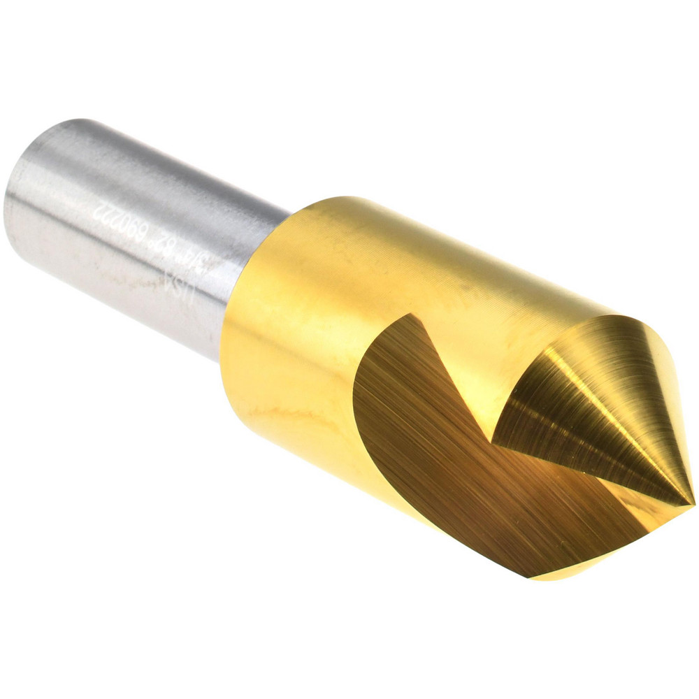 Melin Tool Countersink: 3/4" Head Dia, 82.00 deg Included Angle, 1 Flute, Cobalt Steel, Right Hand Cut - 18167