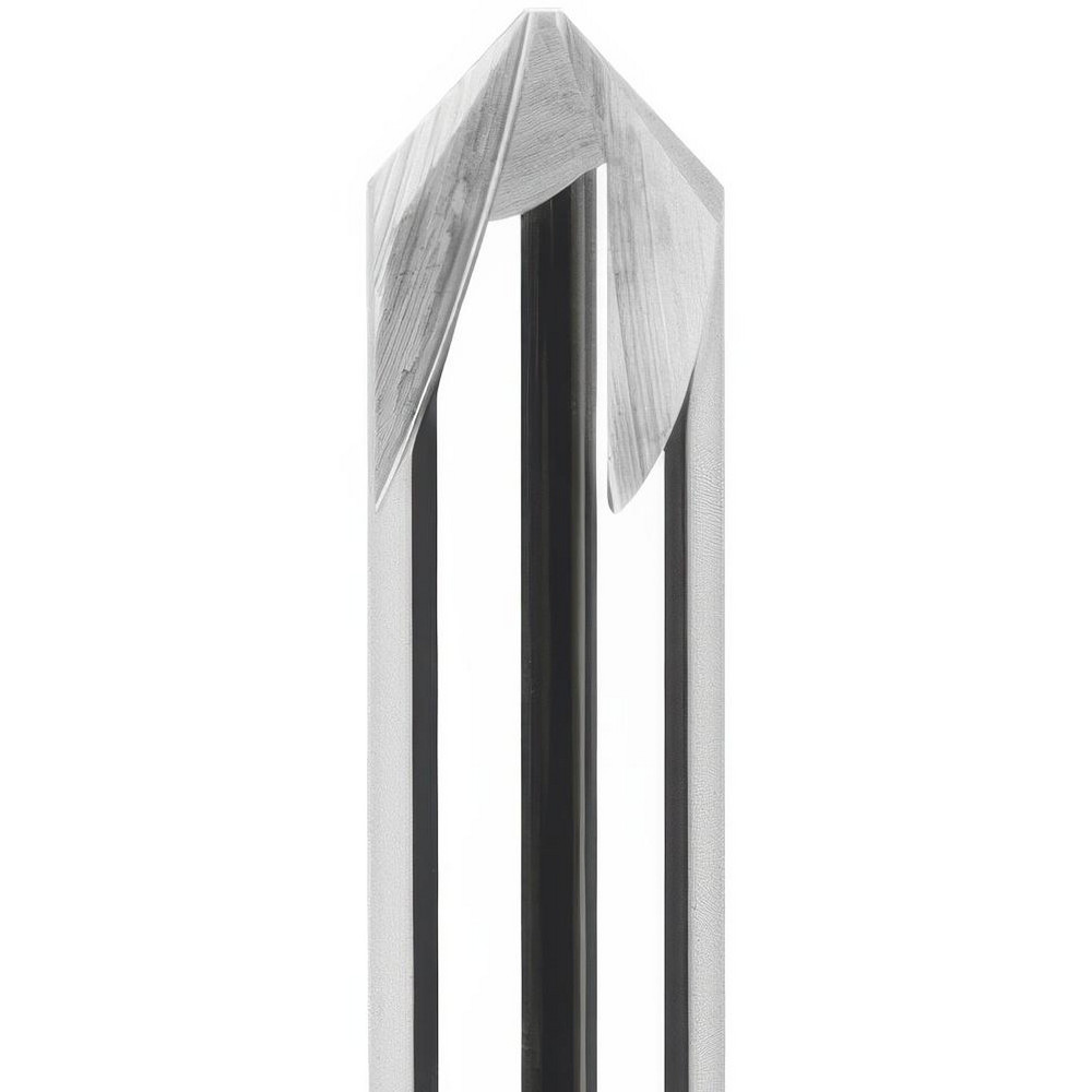 Harvey Tool Chamfer Mill: 1/4" Dia, 1/4" Shank Dia, 30 deg, 3 Flute, Solid Carbide, Double End - 891015
