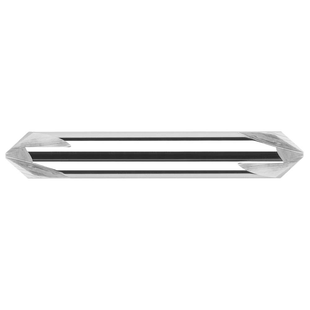 Harvey Tool Chamfer Mill: 1/4" Dia, 1/4" Shank Dia, 30 deg, 3 Flute, Solid Carbide, Double End - 891015