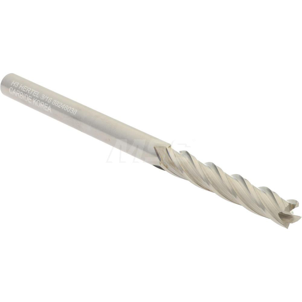 Hertel Countersink: 3/8" Head Dia, 60.00 deg Included Angle, 6 Flute, Solid Carbide, Right Hand Cut - 336-005050