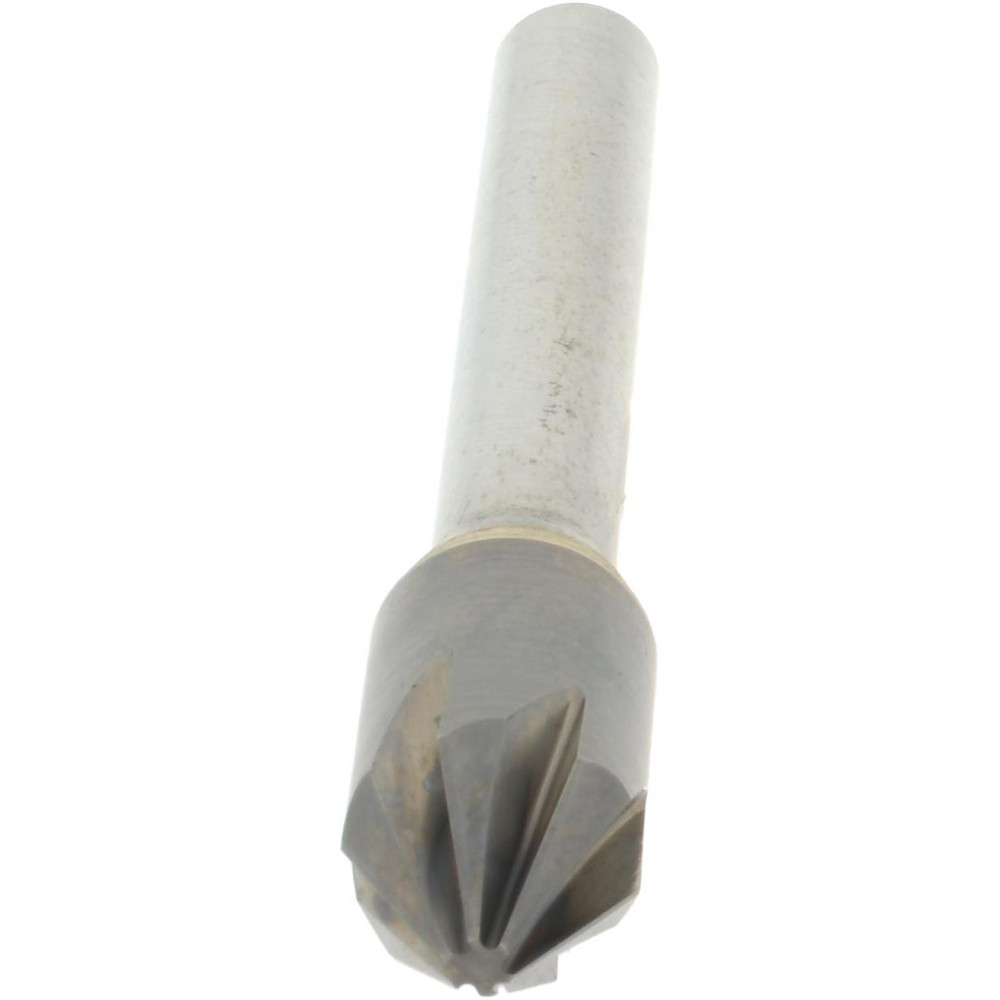 Hertel Countersink: 3/8" Head Dia, 60.00 deg Included Angle, 6 Flute, Solid Carbide, Right Hand Cut - 336-005050