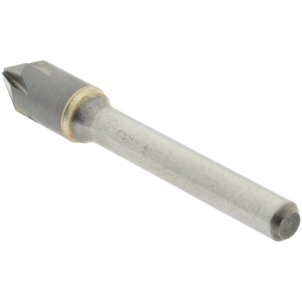 Hertel Countersink: 3/8" Head Dia, 60.00 deg Included Angle, 6 Flute, Solid Carbide, Right Hand Cut - 336-005050