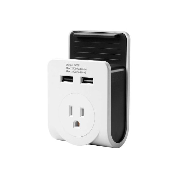 Paragon Group Usa Link2Home EM-1601 Dual USB Port Power Adaptor with Smartphone Cradle - EM-1601