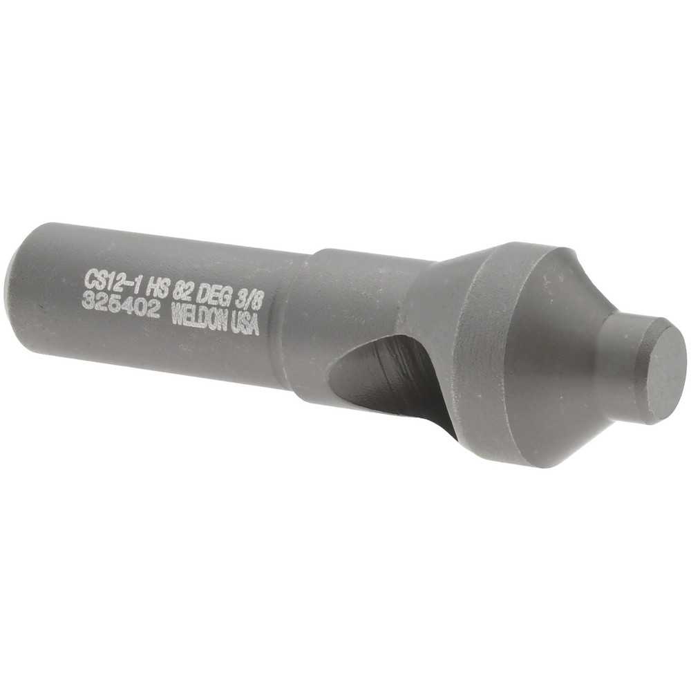 Weldon Countersink: 17/64" Head Dia, 82.00 deg Included Angle, 0 Flute, High-Speed Steel, Right Hand Cut - 98812-94-W