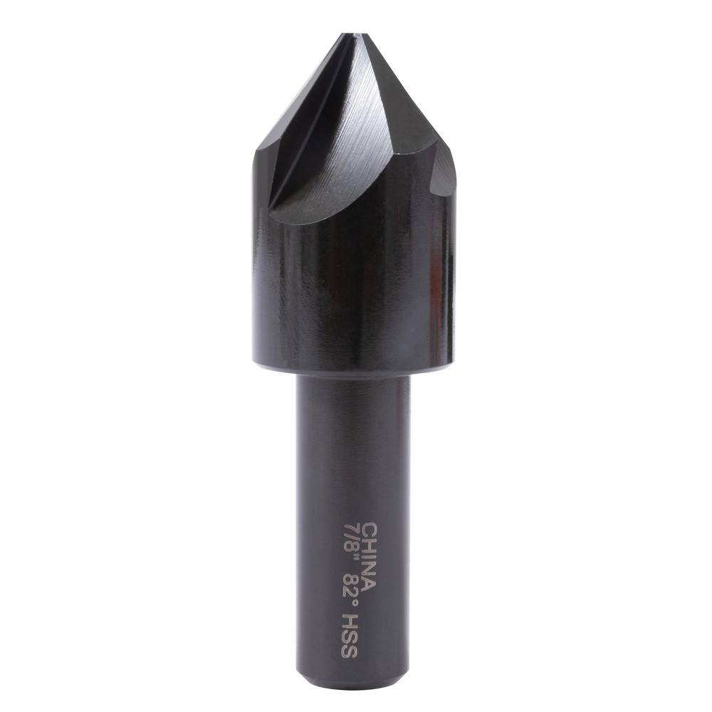 Hertel Countersink: 7/8" Head Dia, 82.00 deg Included Angle, 4 Flute, High-Speed Steel, Right Hand Cut - GX89330880