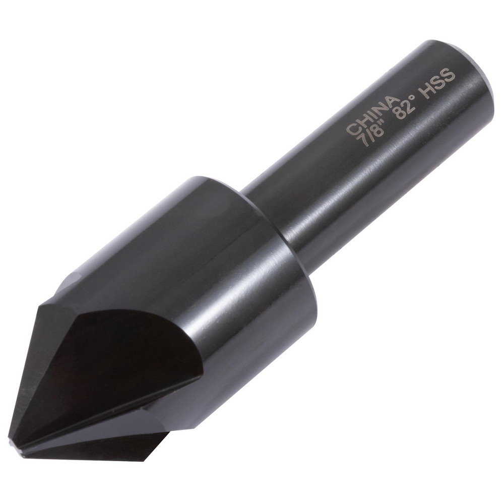 Hertel Countersink: 7/8" Head Dia, 82.00 deg Included Angle, 4 Flute, High-Speed Steel, Right Hand Cut - GX89330880