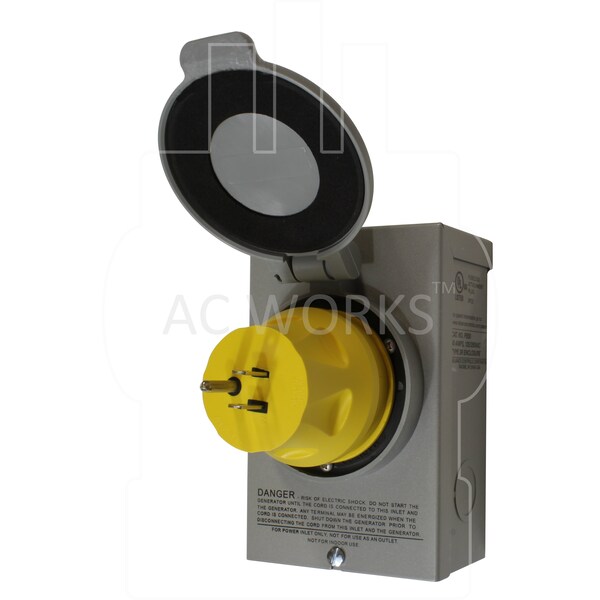 Ac Works Transfer Switch Temp Power 15A Plug to CS6364 Two hots bridged 50A Locking - ADTE515