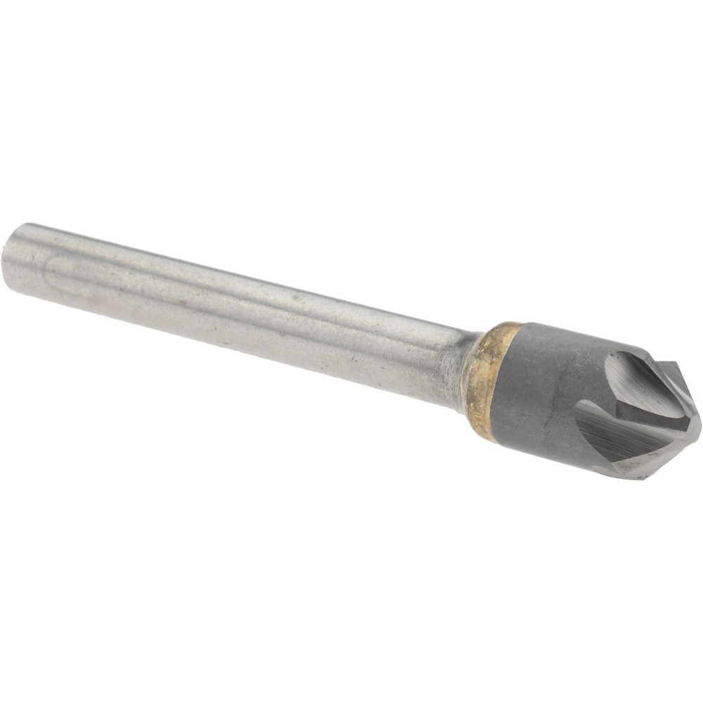 Melin Tool Countersink: 3/8" Head Dia, 90.00 deg Included Angle, 6 Flute, Solid Carbide, Right Hand Cut - 18390