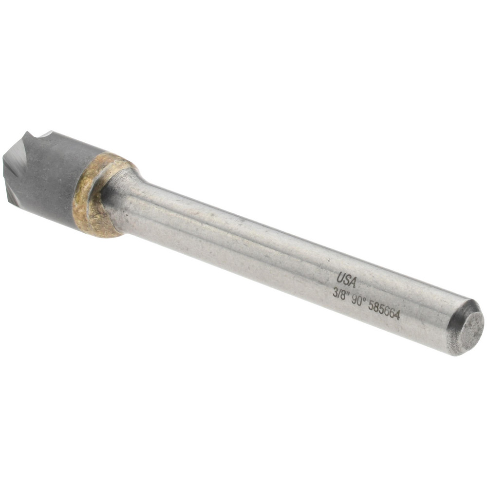 Melin Tool Countersink: 3/8" Head Dia, 90.00 deg Included Angle, 6 Flute, Solid Carbide, Right Hand Cut - 18390
