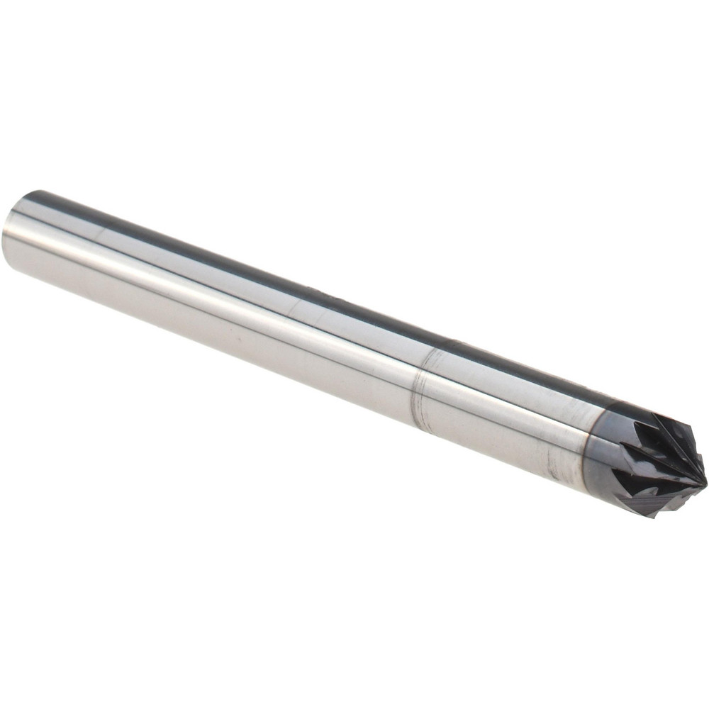 Harvey Tool Chamfer Mill: 1/4" Dia, 1/4" Shank Dia, 90 deg, Solid Carbide, Single End - 994045-C3
