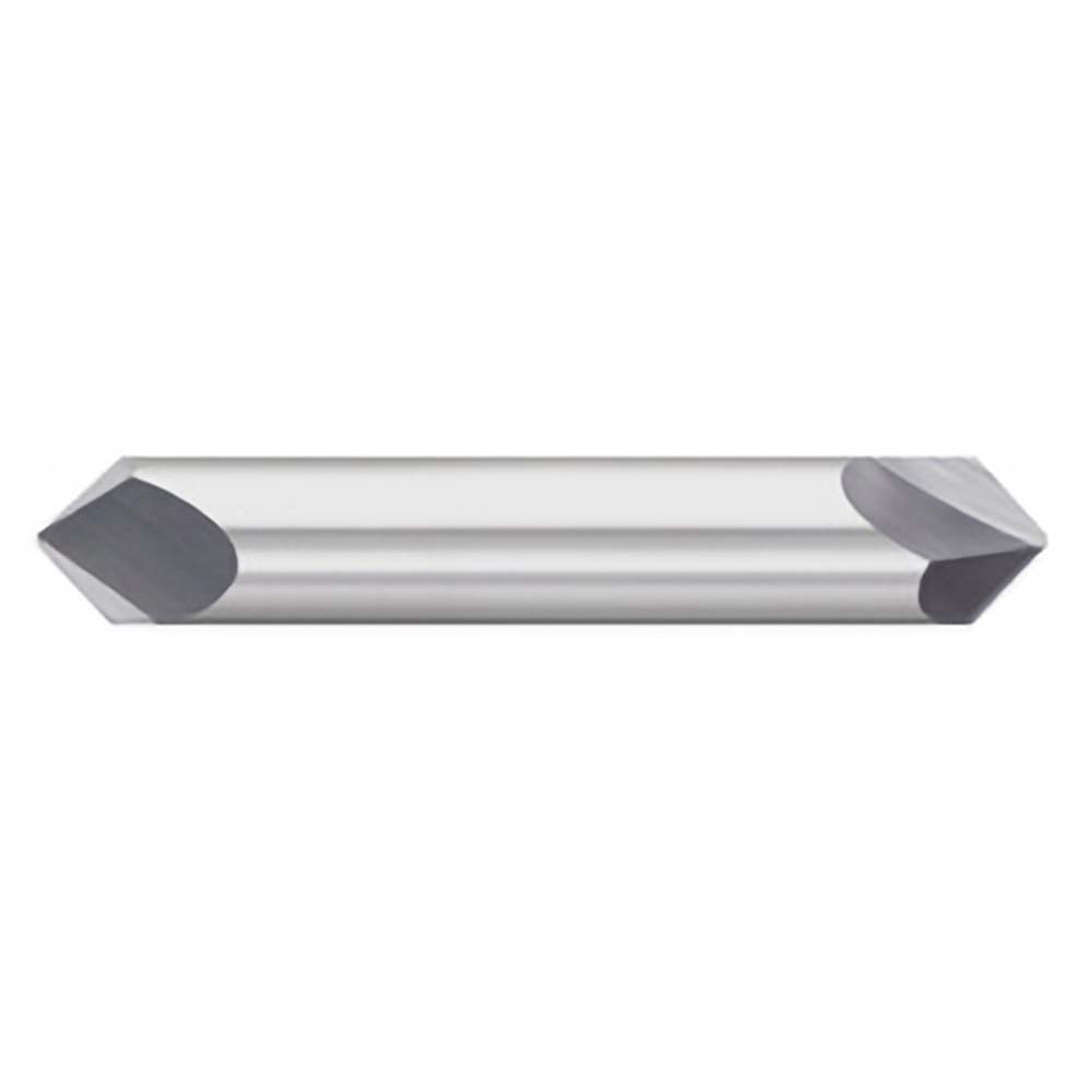 Titan USA Chamfer Mill: 1/4" Dia, 1/4" Shank Dia, 90 deg, 2 Flute, Solid Carbide, Single End - TC85328