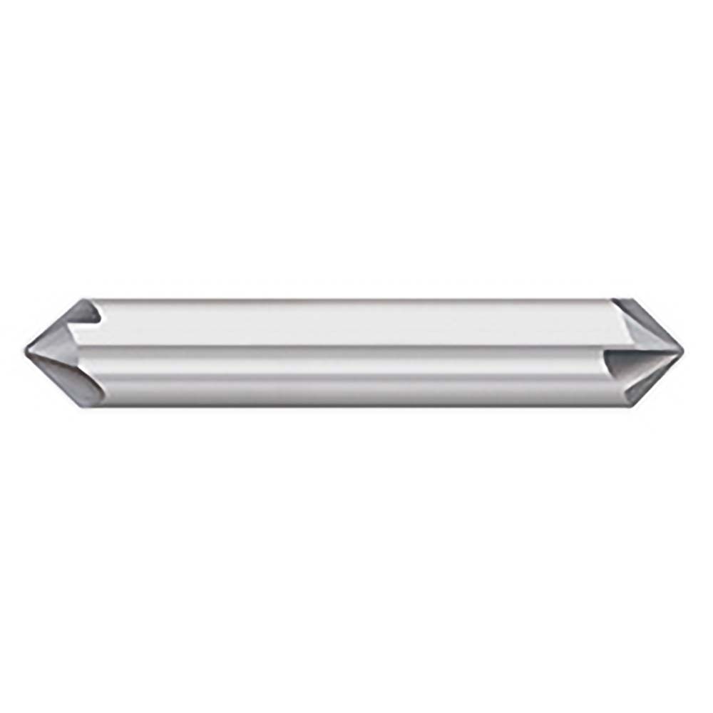 Titan USA Chamfer Mill: 1/4" Dia, 1/4" Shank Dia, 90 deg, 2 Flute, Solid Carbide, Single End - TC85328