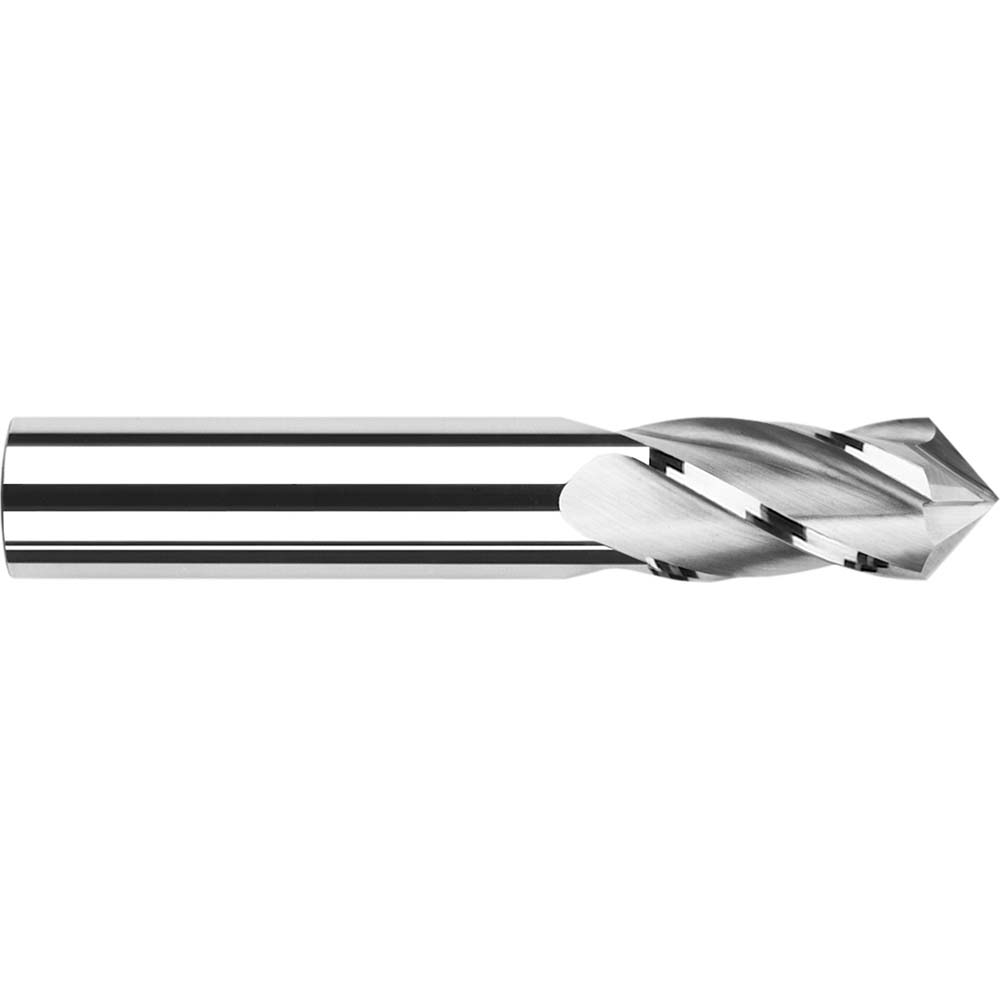 Guhring Chamfer Mill: 12.00 mm Dia, 6.00 mm Shank Dia, 90 deg, 4 Flute, Solid Carbide, Single End - 9004950120000