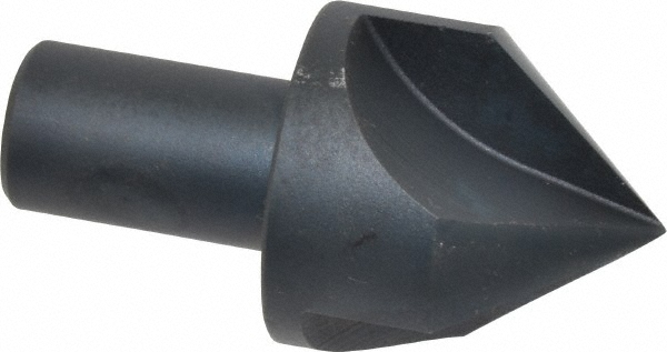 Cleveland Countersink: 1-1/2" Head Dia, 60.00 deg Included Angle, 3 Flute, High-Speed Steel, Right Hand Cut - C46189