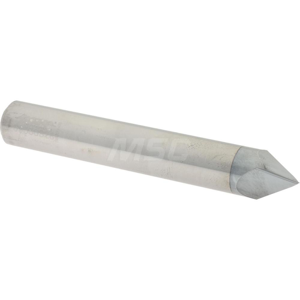 Accupro Chamfer Mill: 1/2" Dia, 1/2" Shank Dia, 82 deg, 4 Flute, Solid Carbide, Single End - 2500083