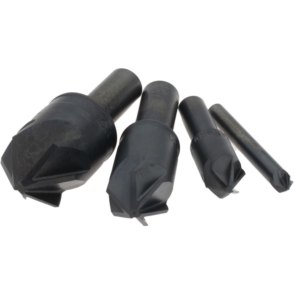 M.A. Ford® Countersink Set: 4 Pc, 1/4 to 1" Head Dia, 6 Flute - 79000013
