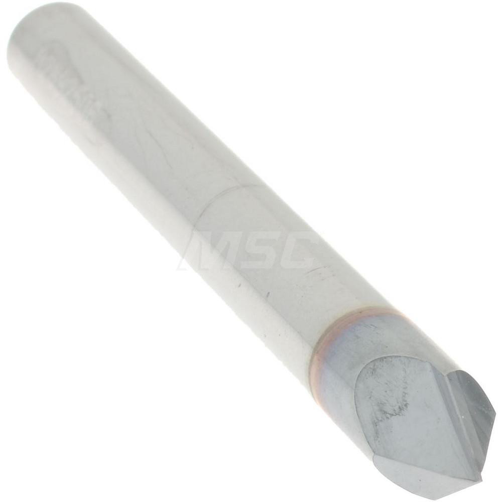 Accupro Chamfer Mill: 3/16" Dia, 3/16" Shank Dia, 60 deg, 2 Flute, Solid Carbide, Single End - 2500198