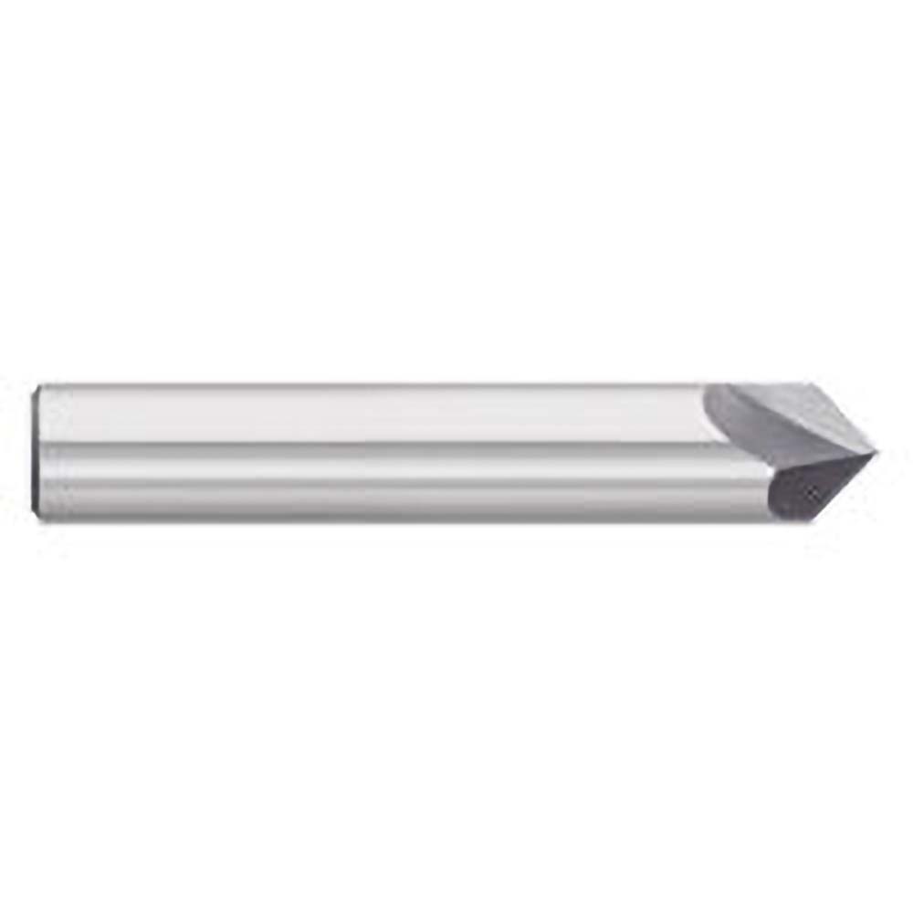 Titan USA Chamfer Mill: 3/16" Dia, 3/16" Shank Dia, 90 deg, 2 Flute, Solid Carbide, Single End - TC85126