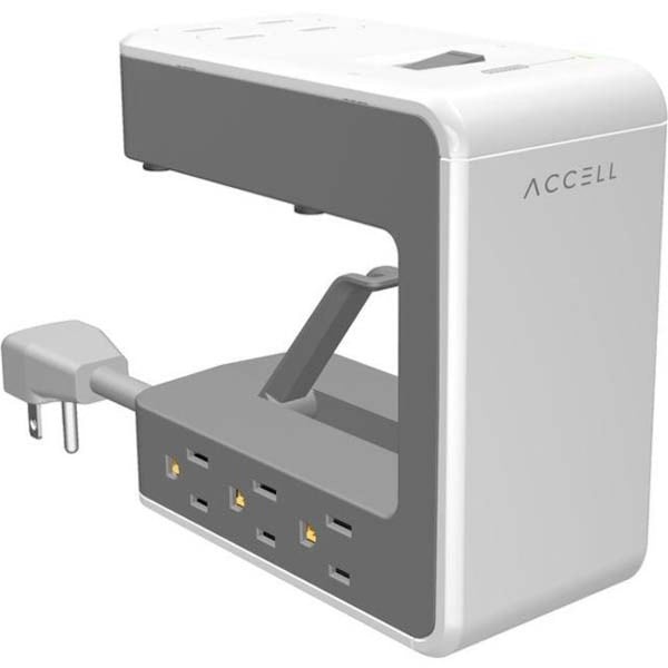 Accell Power U Power Station with Surge Protection, 6-Foot Cord (White) - D080B-045F