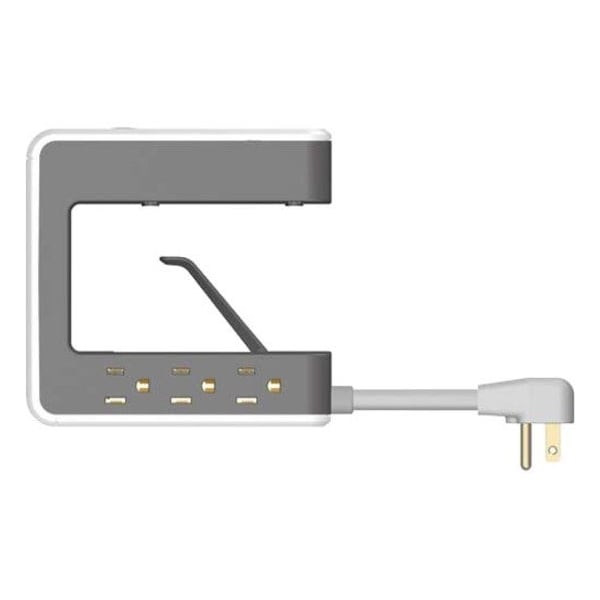 Accell Power U Power Station with Surge Protection, 6-Foot Cord (White) - D080B-045F