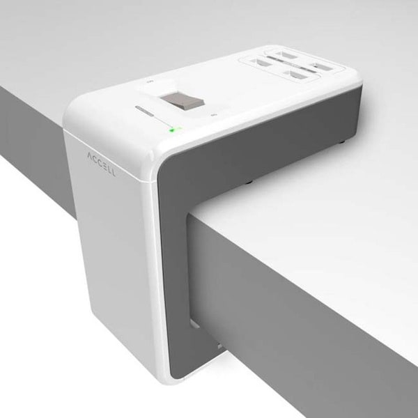Accell Power U Power Station with Surge Protection, 6-Foot Cord (White) - D080B-045F