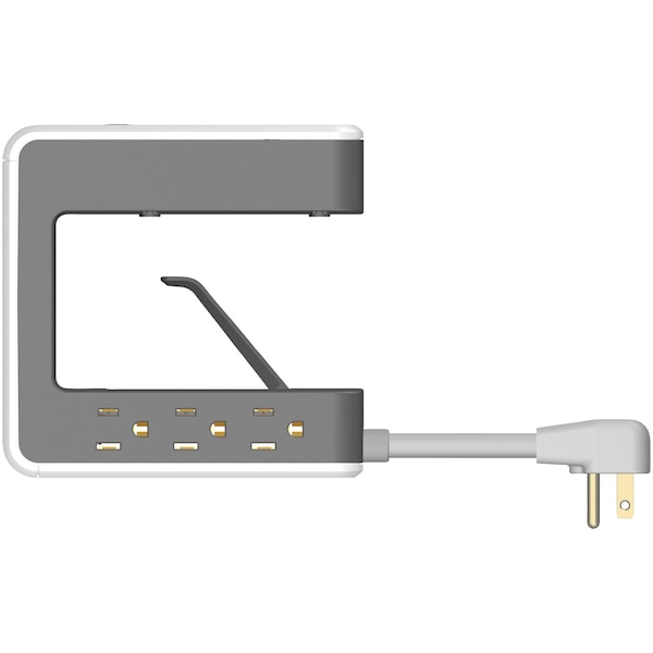 Accell Power U Power Station with Surge Protection, 6-Foot Cord (White) - D080B-045F