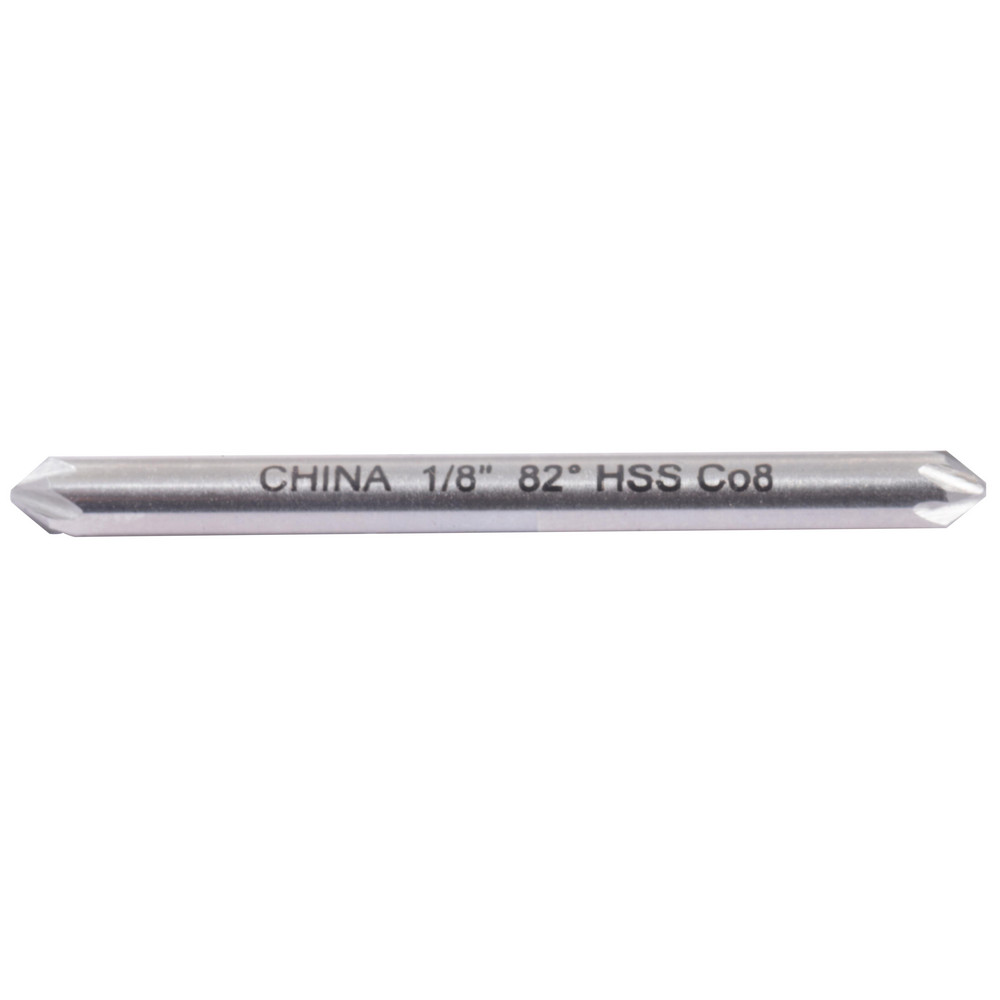 Hertel Countersink: 1/8" Head Dia, 82.00 deg Included Angle, 6 Flute, High-Speed Steel, Right Hand Cut - GX89330245