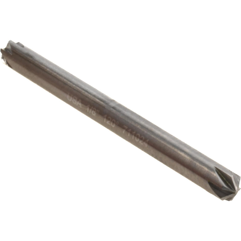 Hertel Countersink: 1/8" Head Dia, 82.00 deg Included Angle, 6 Flute, High-Speed Steel, Right Hand Cut - GX89330245