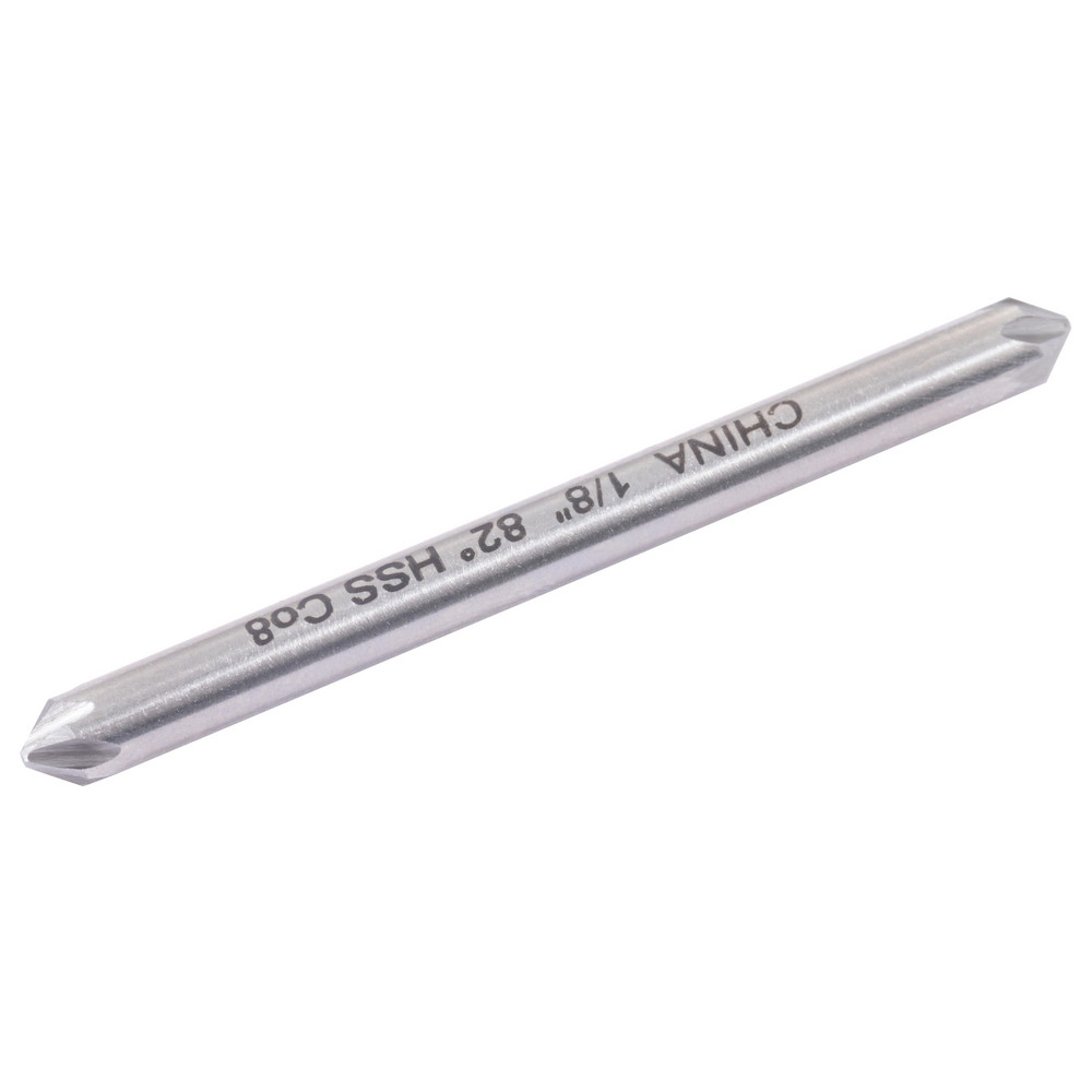 Hertel Countersink: 1/8" Head Dia, 82.00 deg Included Angle, 6 Flute, High-Speed Steel, Right Hand Cut - GX89330245