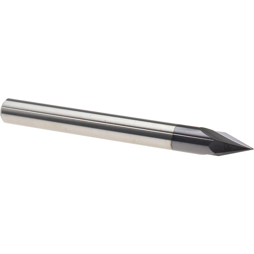 Harvey Tool Chamfer Mill: 1/2" Dia, 1/2" Shank Dia, 45 deg, 4 Flute, Solid Carbide, Single End - 18323-C3