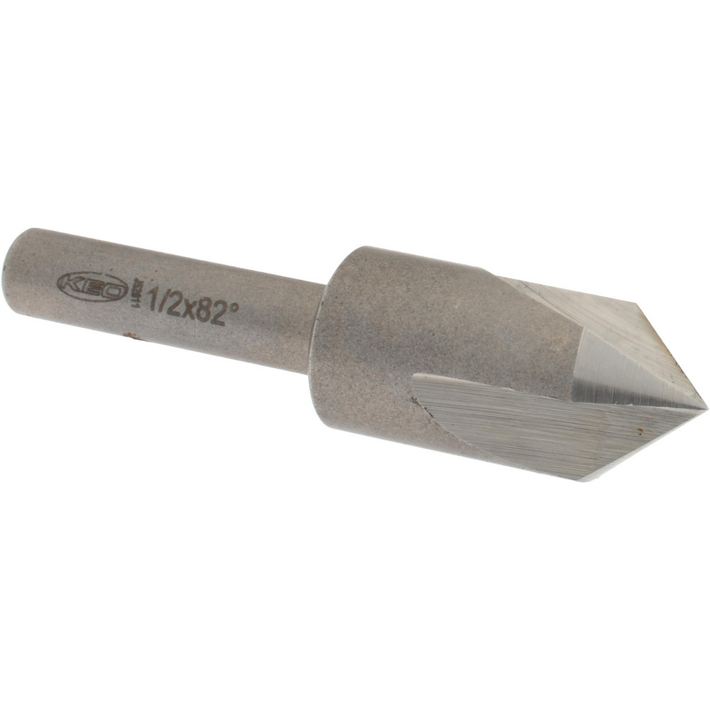 M.A. Ford® Countersink: 1/2" Head Dia, 82.00 deg Included Angle, 3 Flute, High-Speed Steel, Right Hand Cut - 92050002