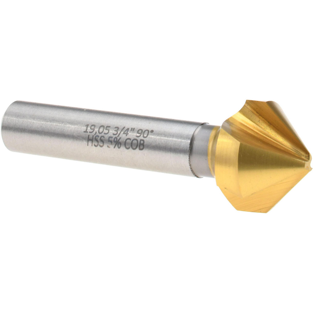 M.A. Ford® Countersink: 3" Head Dia, 90.00 deg Included Angle, 6 Flute, High-Speed Steel, Right Hand Cut - 79300003