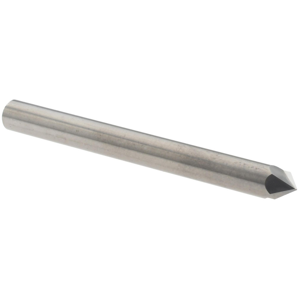 Titan USA Chamfer Mill: 3/16" Dia, 3/16" Shank Dia, 90 deg, 2 Flute, Solid Carbide, Single End - TC87625