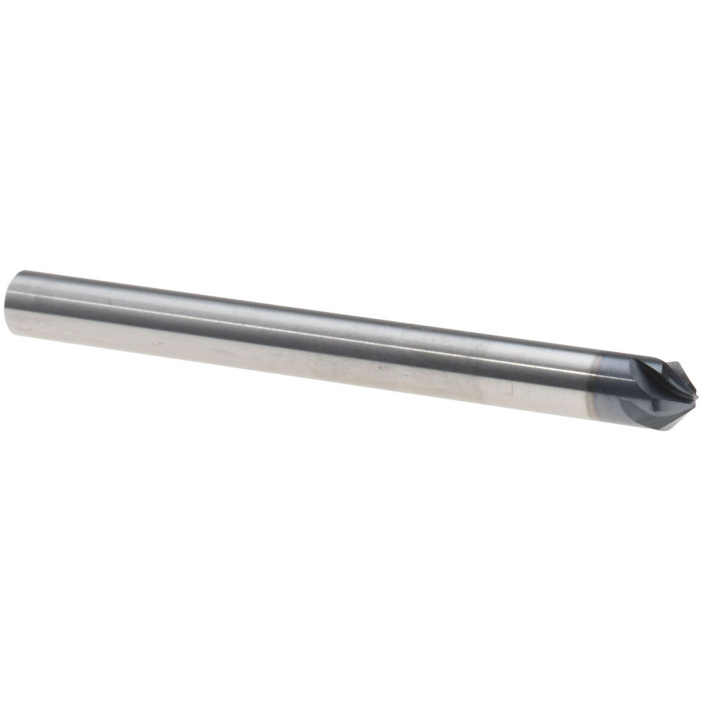 Titan USA Chamfer Mill: 3/16" Dia, 3/16" Shank Dia, 90 deg, 2 Flute, Solid Carbide, Single End - TC87625