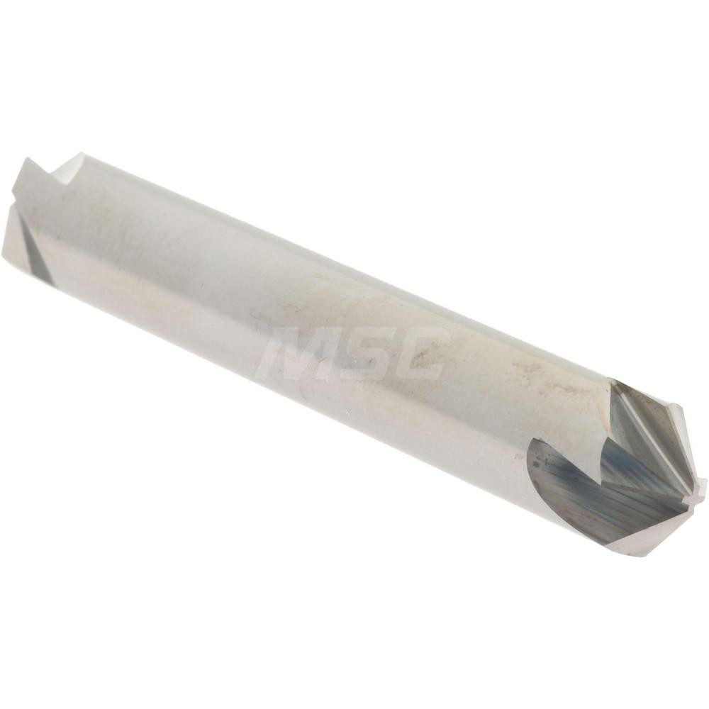 Hertel Countersink: 3/8" Head Dia, 100.00 deg Included Angle, 4 Flute, Solid Carbide, Right Hand Cut - 334-205080