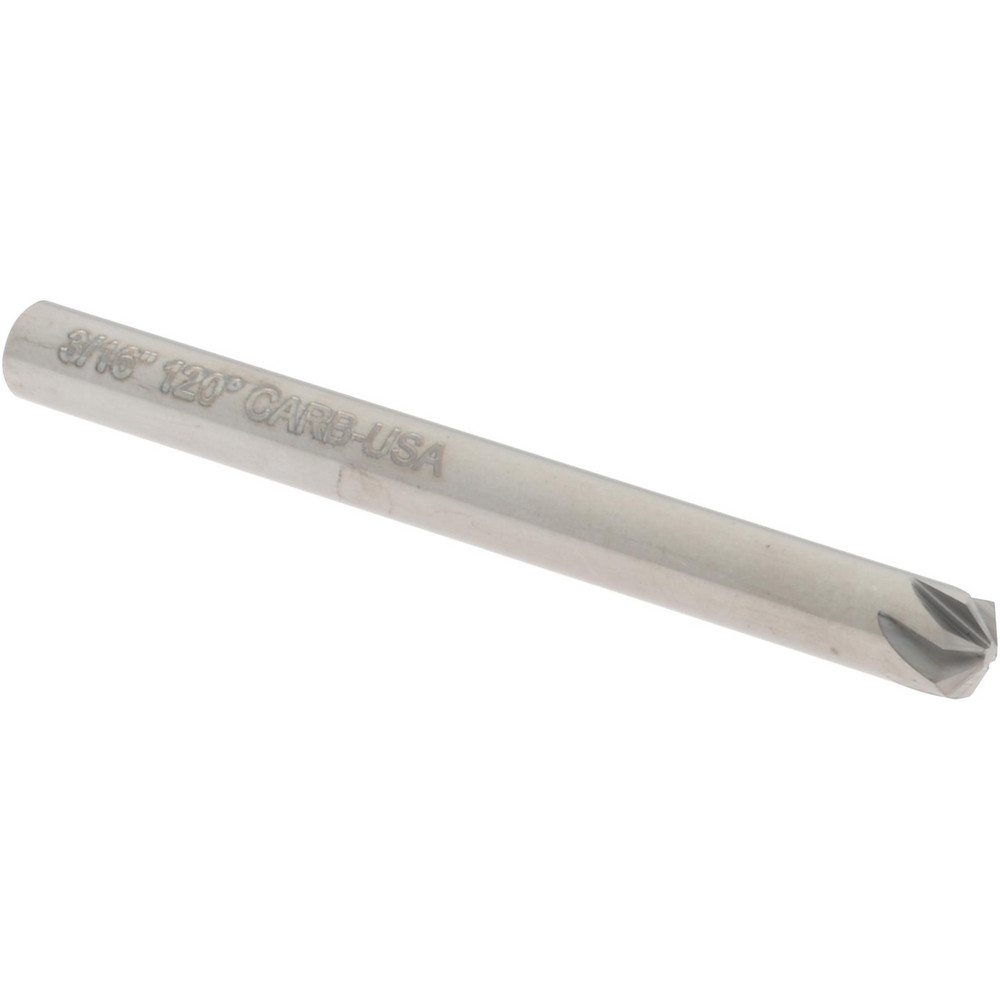 M.A. Ford® Countersink: 3/16" Head Dia, 120.00 deg Included Angle, 6 Flute, Solid Carbide, Right Hand Cut - 78018706