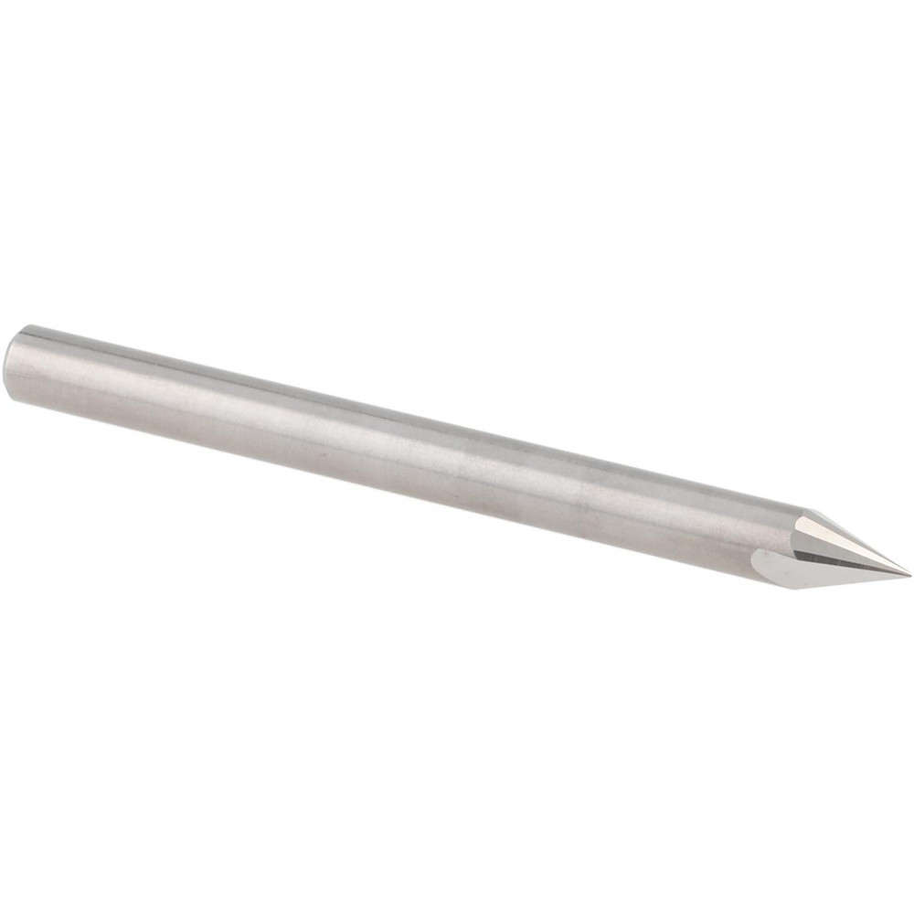 Harvey Tool Chamfer Mill: 1/8" Dia, 1/8" Shank Dia, 40 deg, 2 Flute, Solid Carbide, Single End - 18720