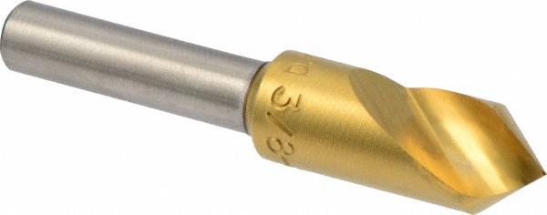 SGS Countersink: 3/8" Head Dia, 82.00 deg Included Angle, 6 Flute, Solid Carbide, Right Hand Cut - 74158